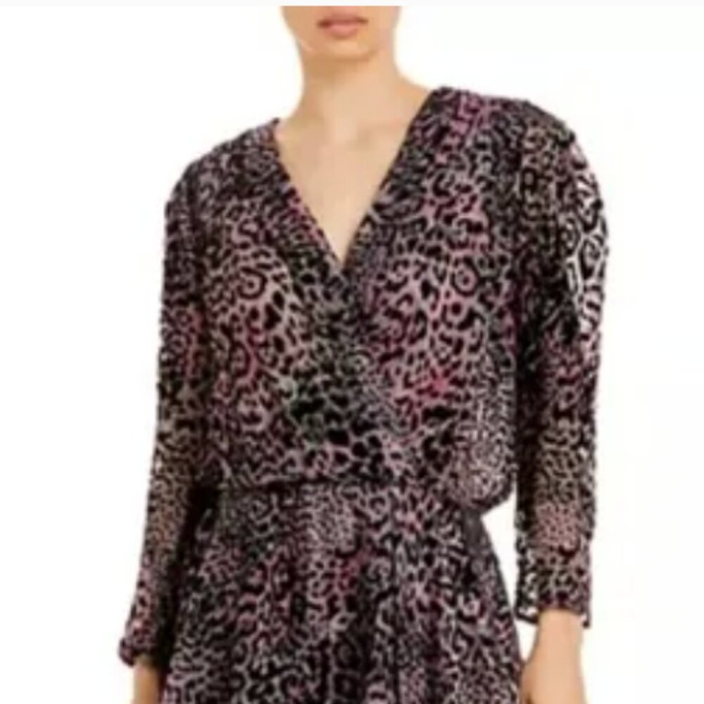 ***Zadig & Voltaire Rogers Leopard Velvet Devoré Mini Dress***